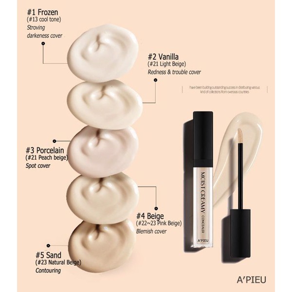 Kem Che Khuyết Điểm A'PIEU Moist Creamy Concealer 7g | BigBuy360 - bigbuy360.vn