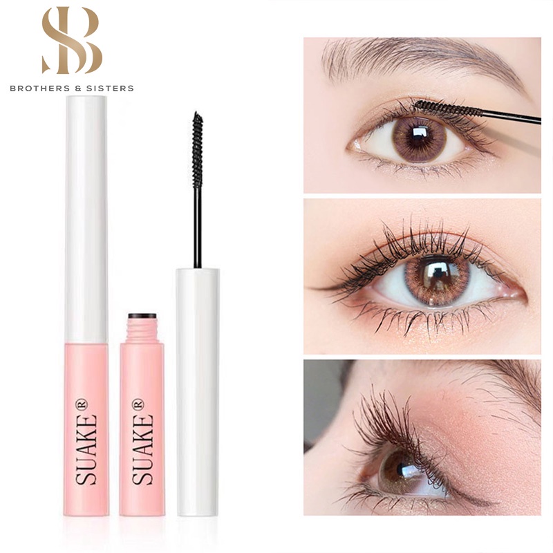 Mascara chống thấm nước lâu trôi, công cụ trang điểm mascara dày cong nhỏ màu đen