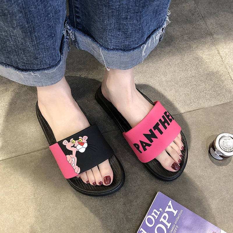 Dép lê Dép Quai Ngang Chống Trượt Họa Tiết Hoạt Hình Dễ Thương Phong Cách Hàn Quốc