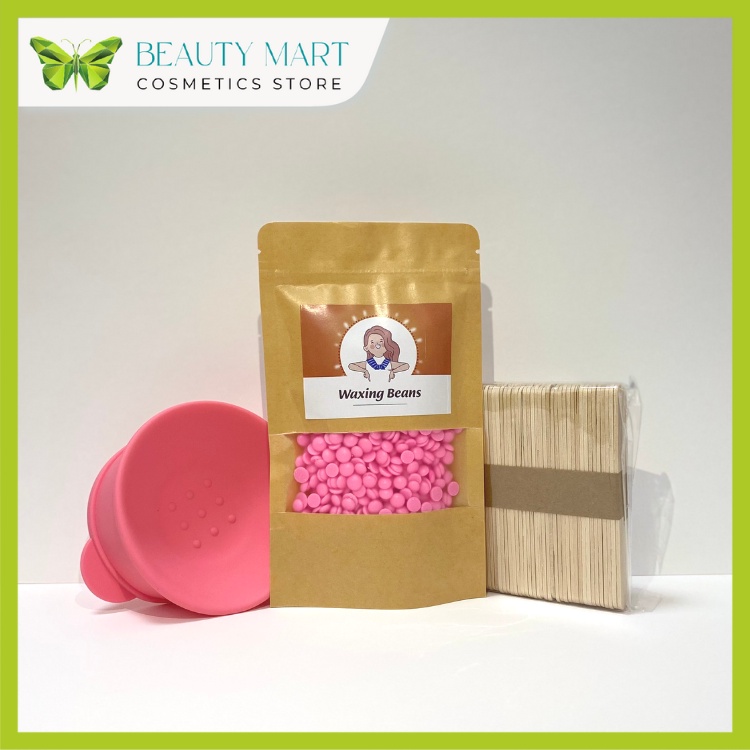 Sáp wax lông tay chân, lông nách siêu bám túi 100gr tặng 3 que gỗ