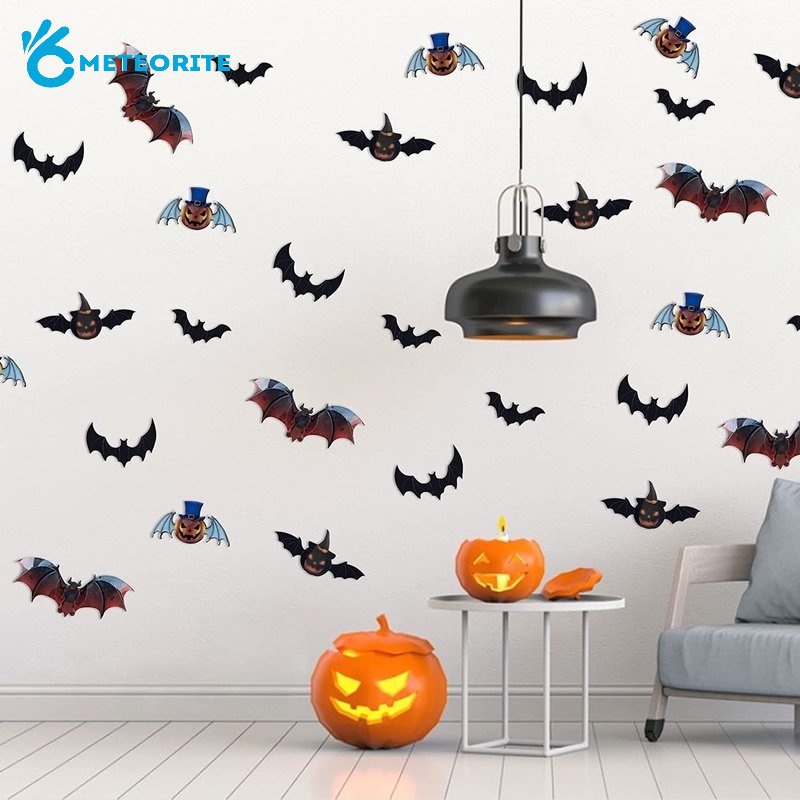 Set 12 Sticker Dán Tường 3D Trang Trí Halloween