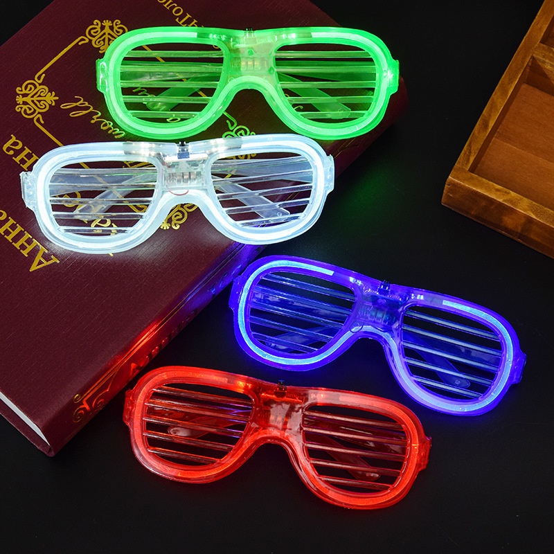 Mắt kính đèn LED làm đạo cụ chụp ảnh sinh nhật/ giáng sinh/ trang trí tiệc cho nam nữ màu ngẫu nhiên