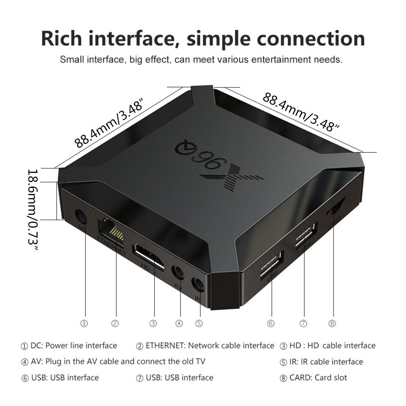 Hộp Tv Thông Minh Dou X96Q Roid 10.0 Allwinner H313 Quad Core 2gb 16gb 4k H D Set-Top Box Và Phụ Kiện