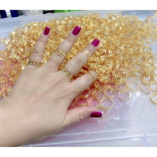 Nhẫn nữ kim tiền mạ vàng 18k