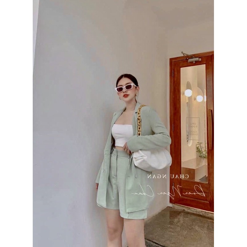 SET VEST NỮ- QUẦN SHORT CÔNG SỞ( tặng bra)