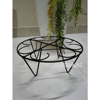 Đôn sắt đặc 4 chân chữ V nùn để bình nước kê chậu cây cực sang chảnh,chắc chắn