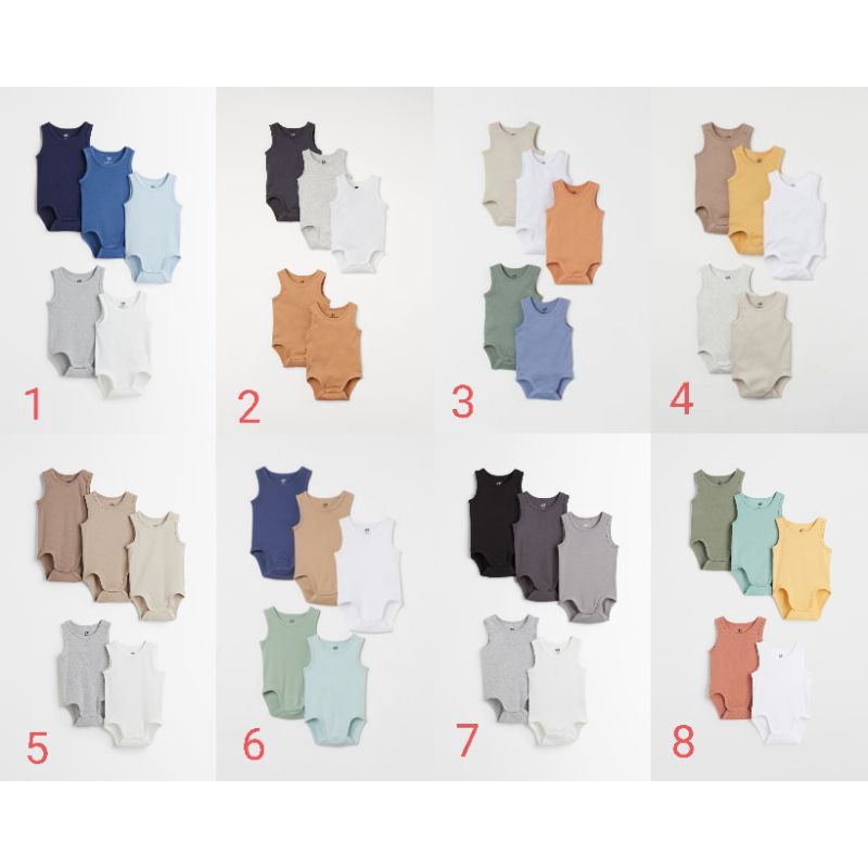 (109)set 5 áo body chip HM auth