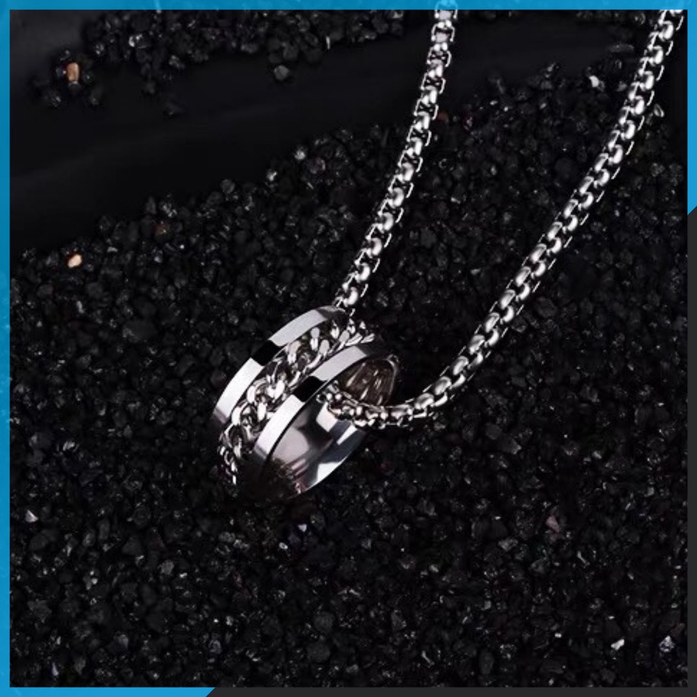 Vòng cổ nam nữ unisex dây chuyền màu bạc Titan đẹp phụ kiện thời trang - Vòng cổ TIN