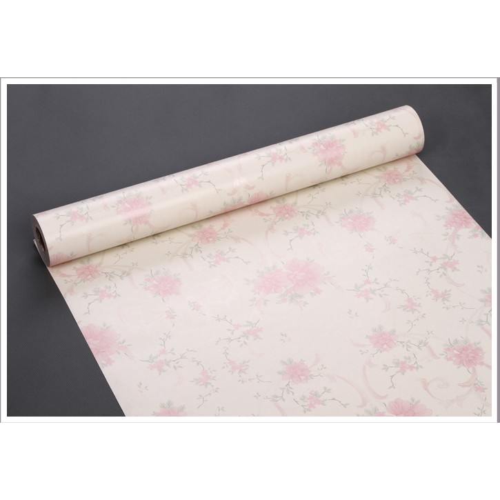 Decal giấy dán tường đóa hồng (khổ rộng 0.45m)