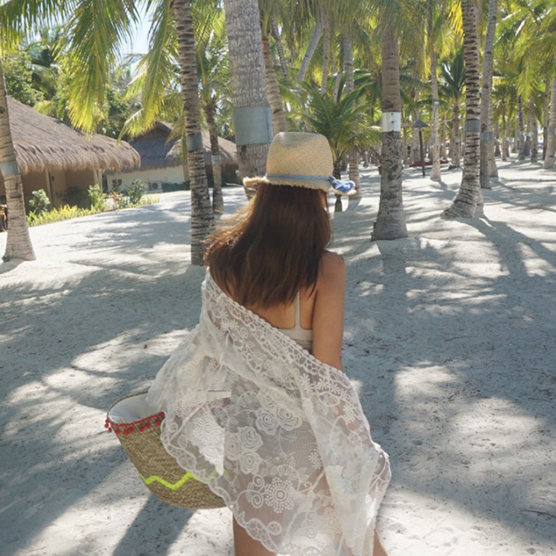 Áo Khoác Kimono Ren Xuyên Thấu Thời Trang Mùa Hè Dành Cho Nữ