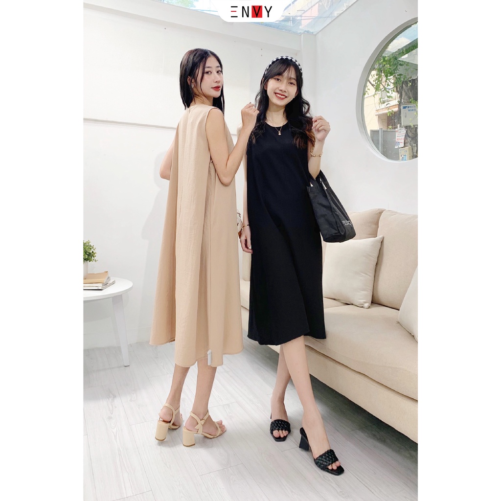 Đầm chữ A trơn ENVY D137 form rộng thiết kế đơn giản sang trọng thoải mái