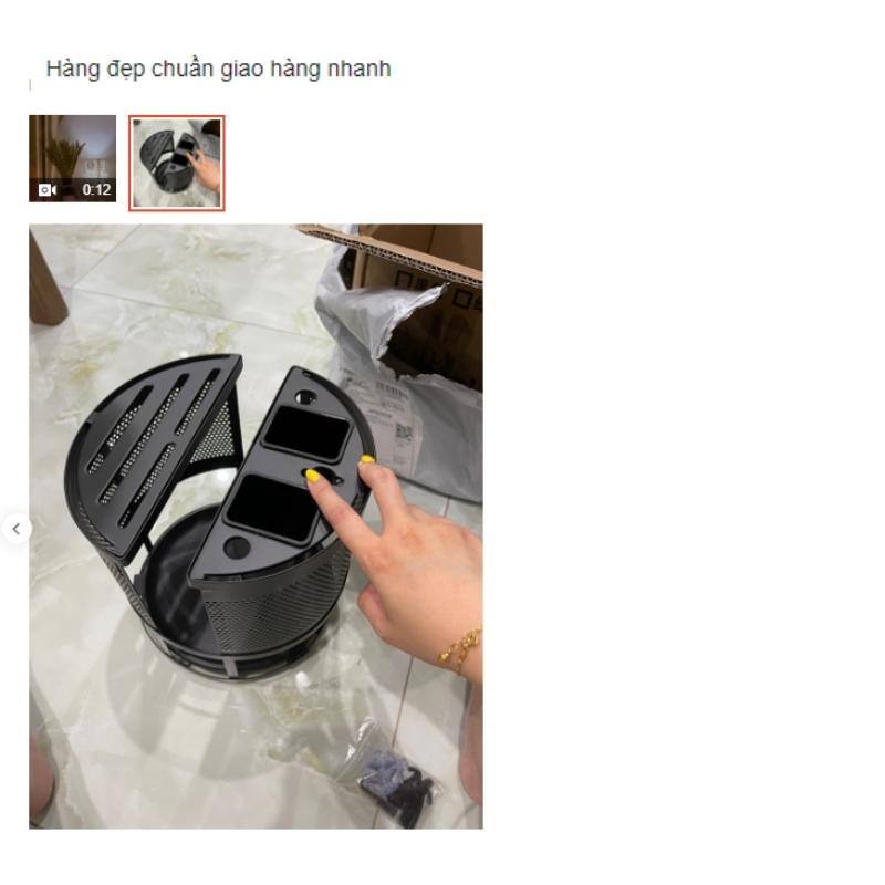 Kệ để dao thớt tròn Giá đựng đồ dùng nhà bếp đa nâng xoay 360 độ chất liệu thép không gỉ M07