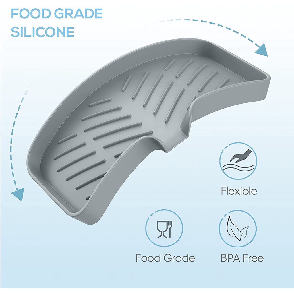 A-LIFE Khay Silicone Đựng Xà Phòng / Miếng Bọt Biển Rửa Chén Để Bồn Rửa Nhà Bếp / Quầy Bar