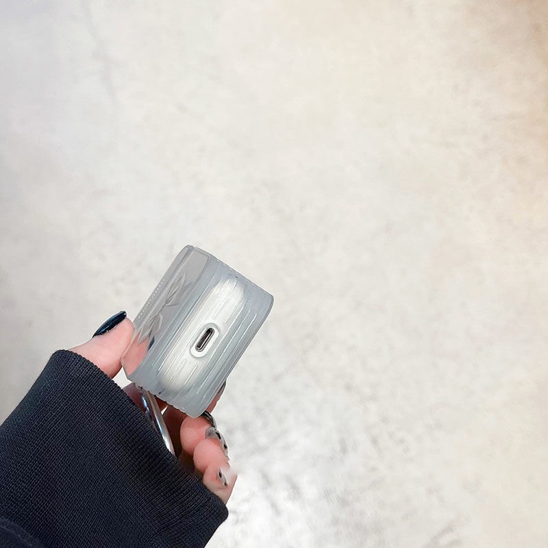 Vỏ Bảo Vệ Hộp Sạc Tai Nghe AirPods 1 2 3 Pro 3 Pro Bằng TPU Trong Suốt Gắn Gương Họa Tiết Nơ Mới