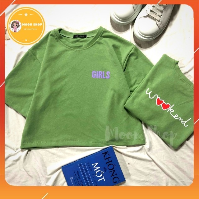 [Sale sập sàn] Áo Croptop, Áo Phông Cổ Tròn Áo Thun In Nhiều Mẫu Chất Liệu Cotton Loại 1 Vải Mềm Mịn, Thấm Hút Mồ Hôi | BigBuy360 - bigbuy360.vn