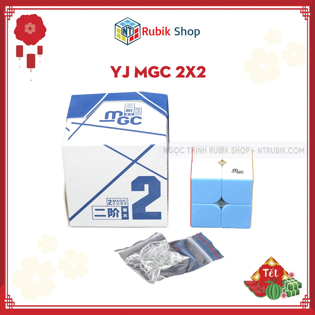 [Giá rẻ Vô Địch] Rubik 2x2x2 YongJun YJ MGC 2x2 Stickerless/ Black Màu đen