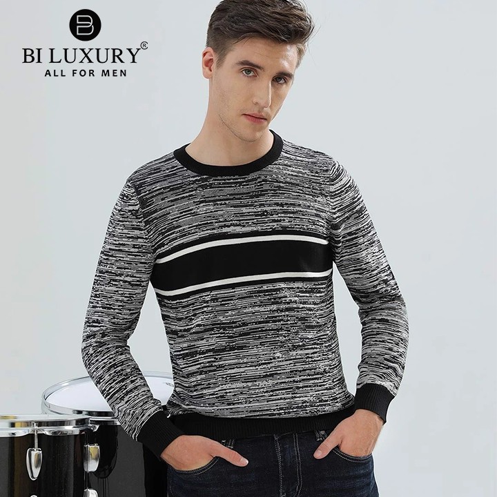 Áo len nam BILUXURY màu ghi sáng - ALRT011GHS - ALRS007DEN | BigBuy360 - bigbuy360.vn