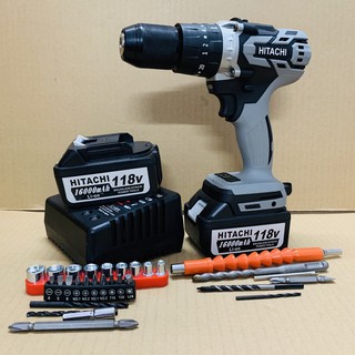 Máy Khoan Pin Hitachi 118V, 2 PIN, 100% DÂY DỒNG, KHÔNG CHỔI THAN