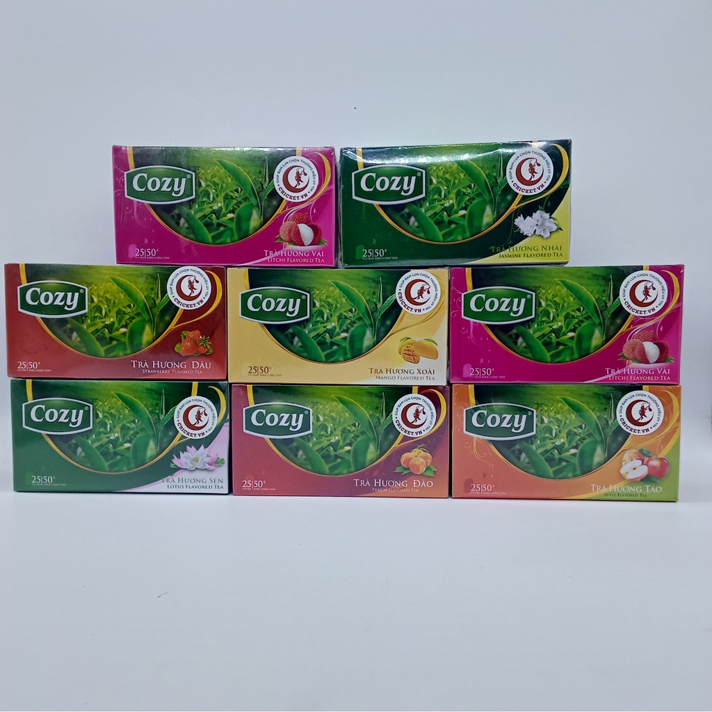 Trà Túi Lọc Cozy 50g (25 túi x 2g/gói) _ Đầy đủ các hương trái cây - Nguyên liệu pha chế trà sữa nhanh tiện lợi