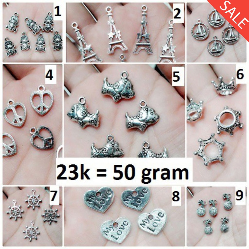 Charm bạc cổ giá sỉ 50g = 23k [ khách chọn mẫu chọn đúng mã bên dưới ]