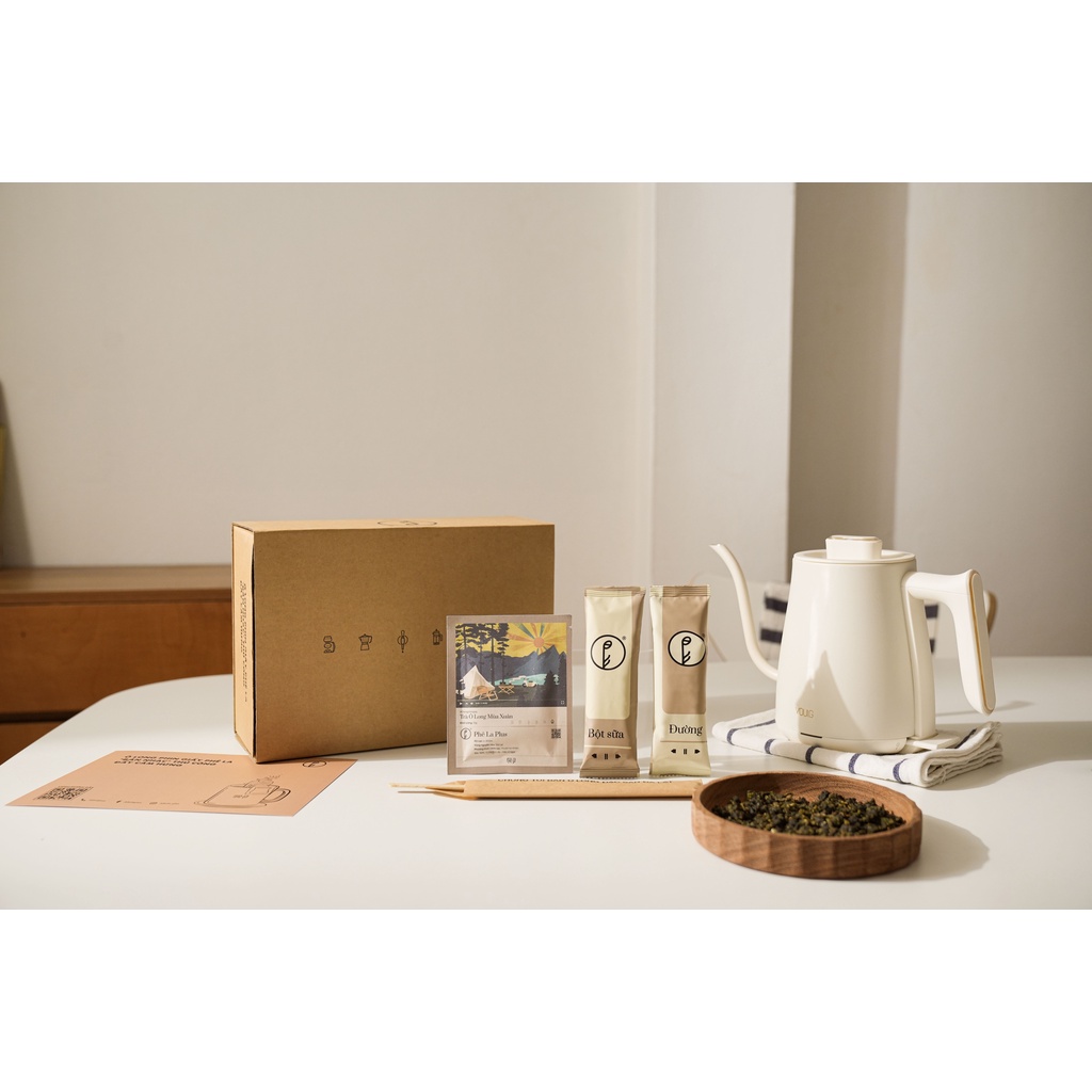 Trà sữa ô long vị Nhài Sữa, trà phin giấy Phê La, đặc sản Đà Lạt, hộp 10 gói PLAPG_NS