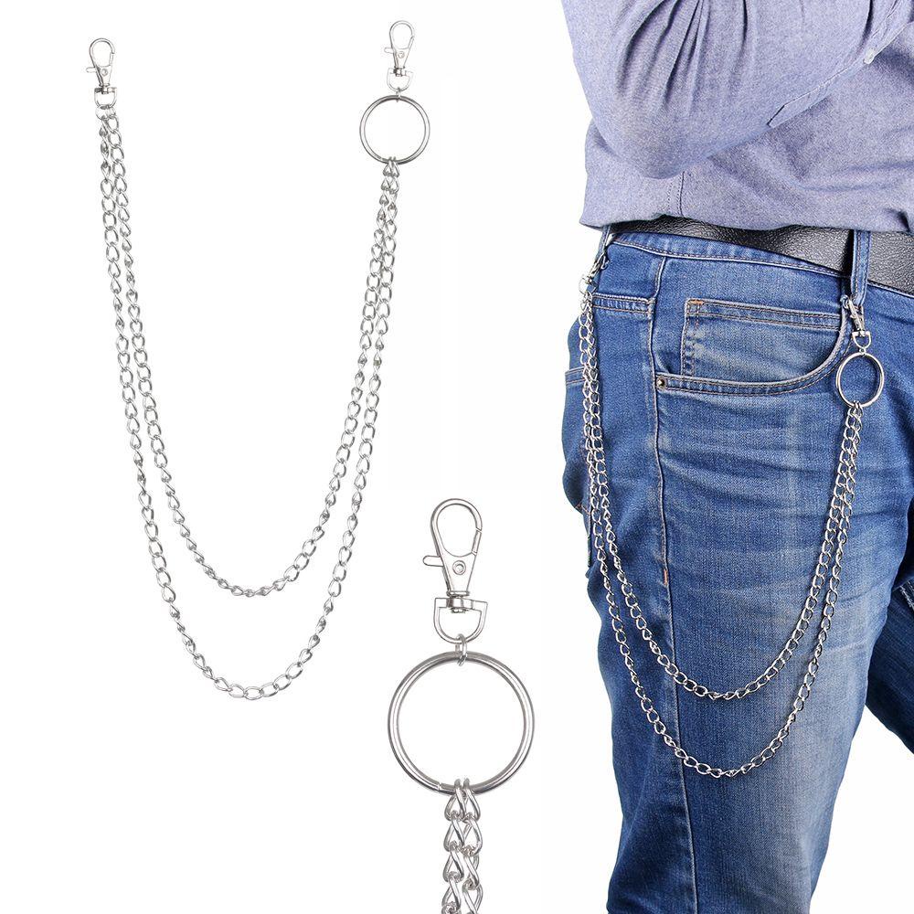 NIUYOU Móc Khóa Hình Vòng Nhẫn Lớn Phong Cách Punk Rock