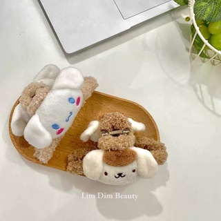 Kẹp Gắp Tóc Lông Sanrio Cinnamonroll, Pompompurin Dễ Thương