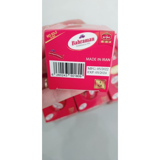 Nhụy Hoa Nghệ Tây Saffron Bahraman Super Negin Hũ 1gr