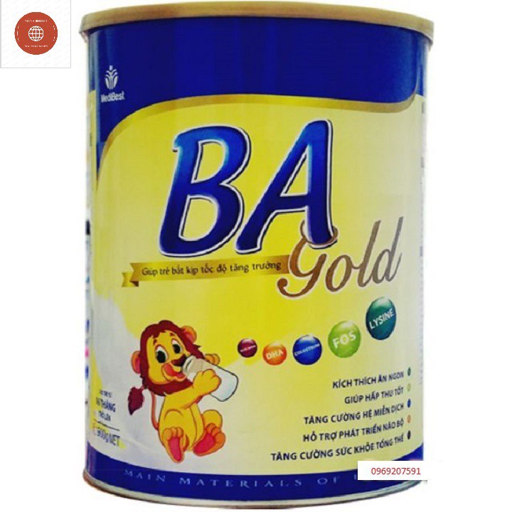 Sữa bột BA gold 900g mẫu mới date 2023.