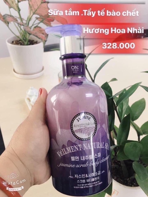 Sữa tắm tẩy da chết trắng da ON: The Body Véilment Natural Spa chính hãng LG Vina/ hoa hồng, nhài, lavender oải hương