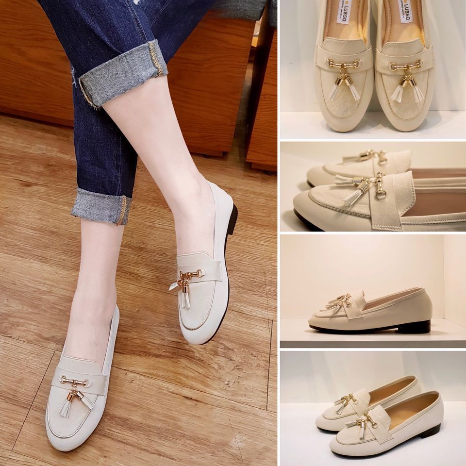 [ĐẶT TRƯỚC] GIÀY BÚP BÊ LOAFER IRIS TUA RUA NUDE CLAN03