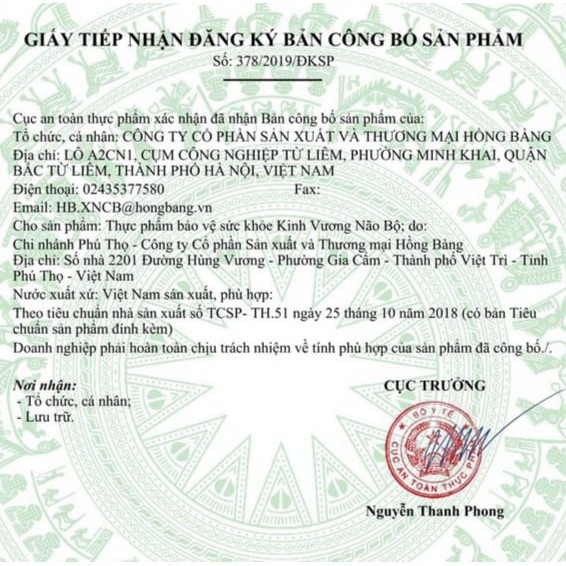 Kinh vương não bộ -Dưỡng não,tăng tuần hoàn não ⚡chính hãng⚡mua 2h hoàn ship 20k⚡