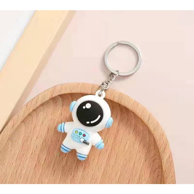 Móc Khóa Búp Bê Phi Hành Gia Sáng Tạo Gắn Quả Bông Cho Cặp Đôi