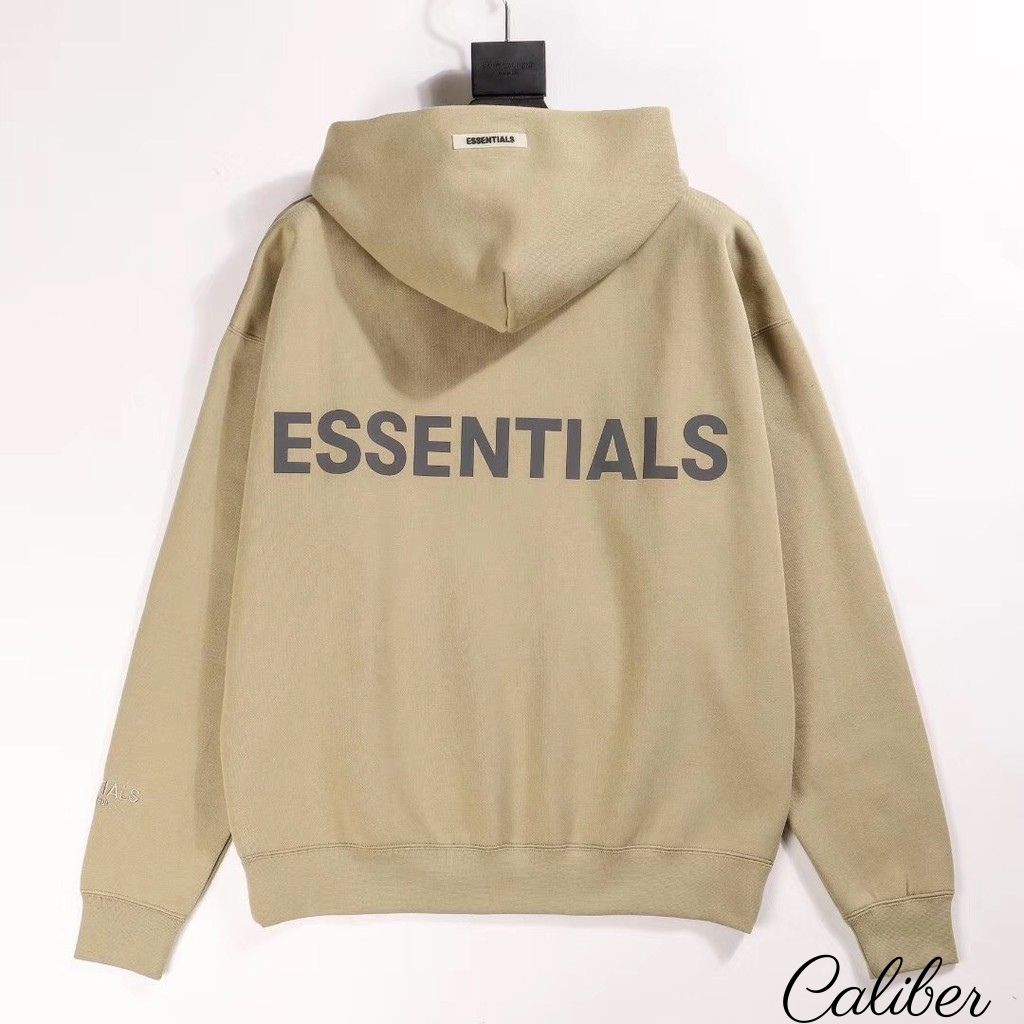 Áo hoodie  Unisex áo khoác nỉ bông in chữ ESSENTIALS  nhiều màu kèm mũ 2 lớp siêu ấm phù hợp nhất áo thu đông HD01