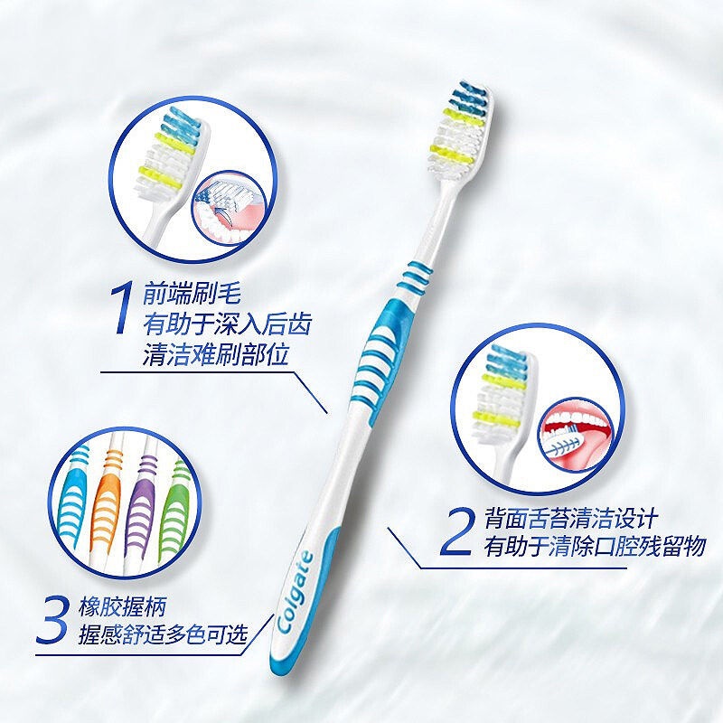 LỐC 6 CÂY Colgate Bàn Chải Lông Tơ Mềm Mại Sạch Hiệu Quả