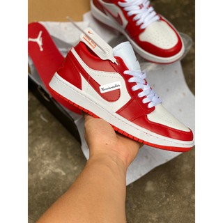 (Full Box) Giày JD Đỏ Trắng Thấp