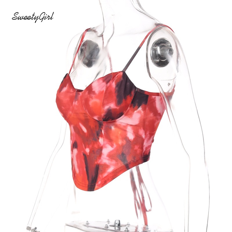 Áo dây rút cổ chữ V hở lưng nhuộm màu thời trang quyến rũ cho nữ