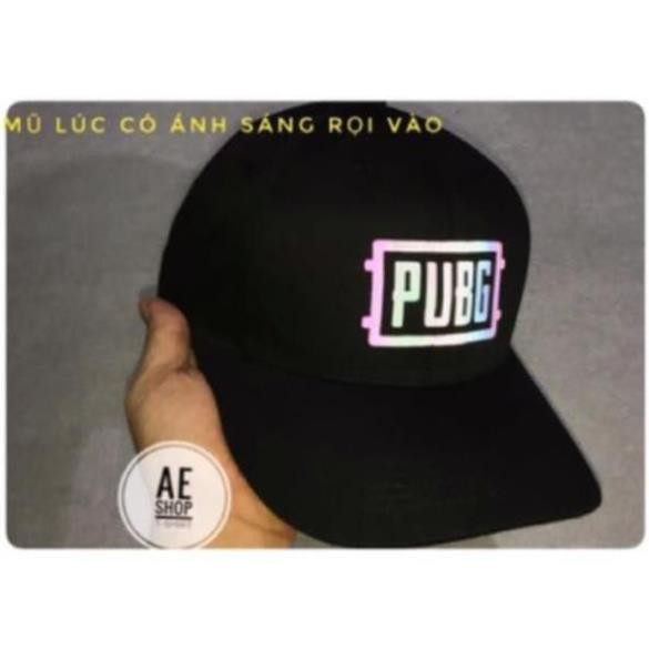 Mũ Nón Đen In Logo Game PUBG Phản Quang 7 Màu