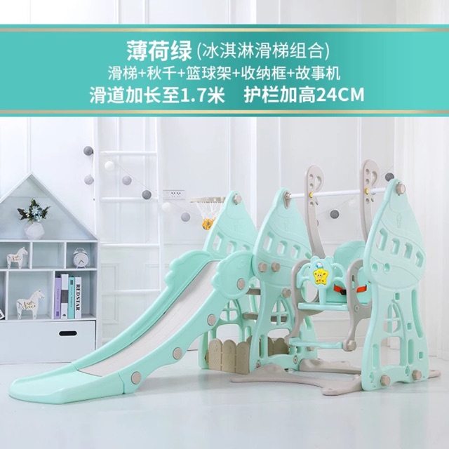 Cầu trượt xích đu cho bé ( Hàng Od 5-7 ngày) ib phí ship