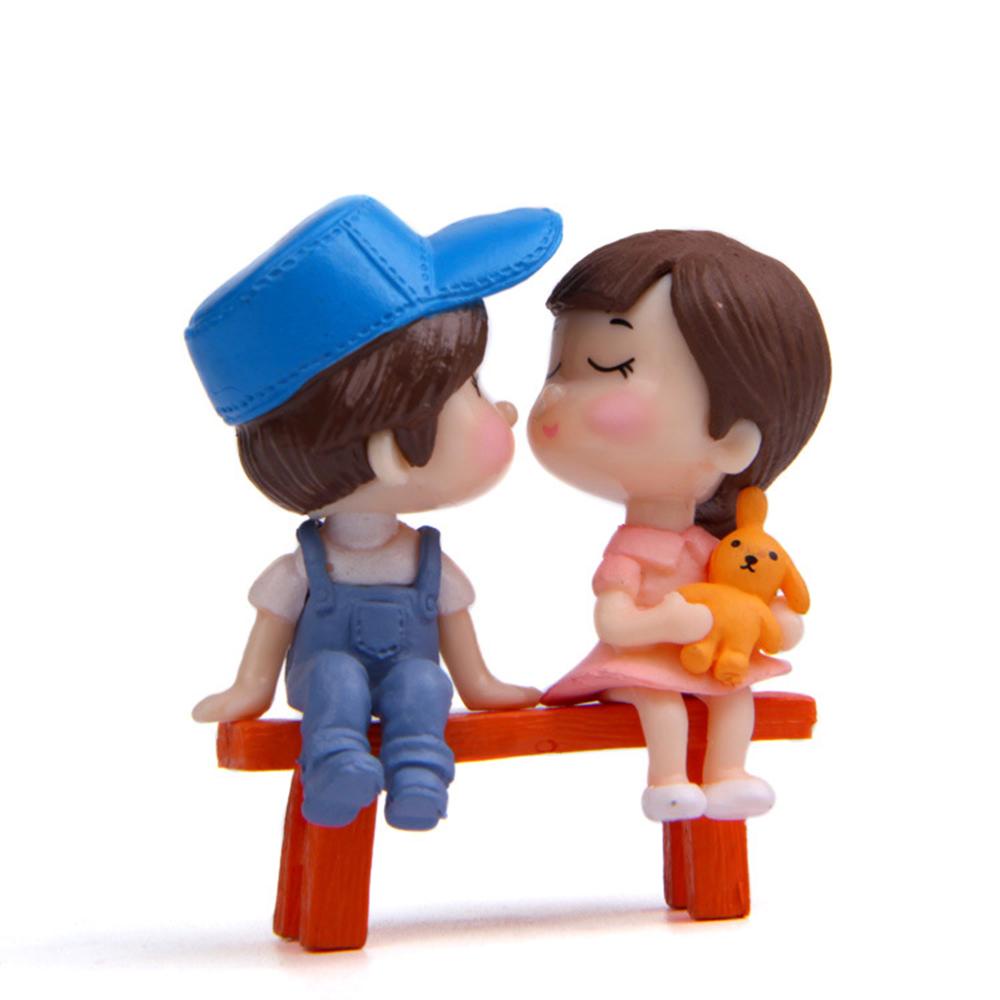 Mô Hình Cặp Đôi Dễ Thương Trang Trí Tiểu Cảnh