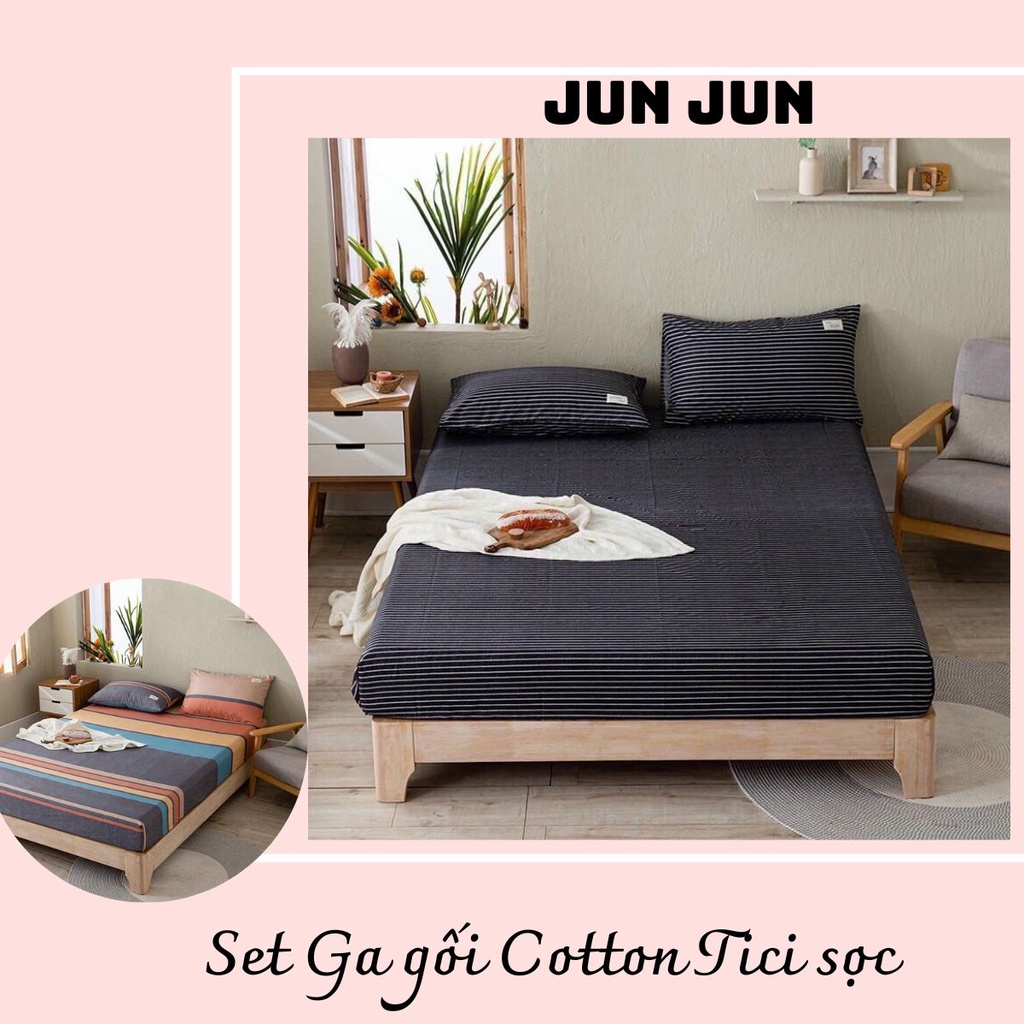 Set GA GỐI Cotton Tici Hàn (đũi) siêu thấm hút, thoáng mát