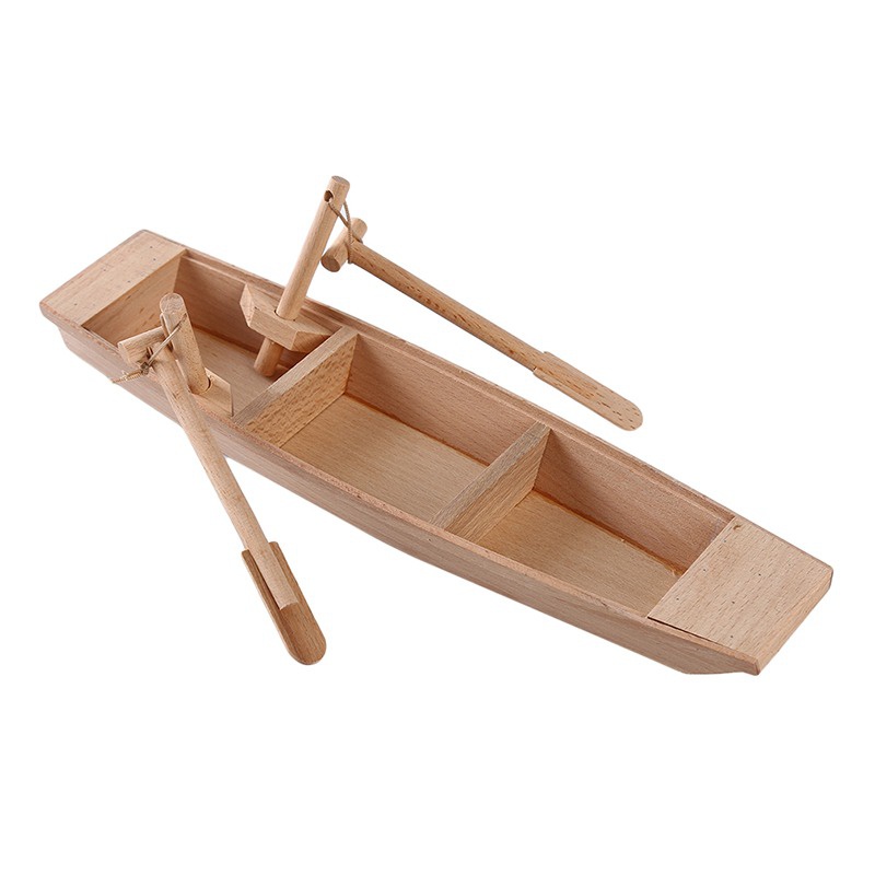 Mô Hình Thuyền Gỗ Mini Nhiều Màu Sắc Dùng Để Trang Trí