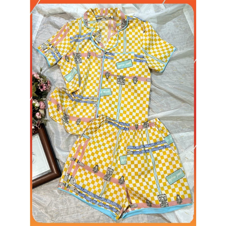 [Mã FATHANG5 giảm 10K đơn 50K] [GIẢM GIÁ]ĐỒ BỘ PIJAMA MẶC NHÀ[Ảnh thật- Hàng thiết kế] vải lụa satin gấm cực sang