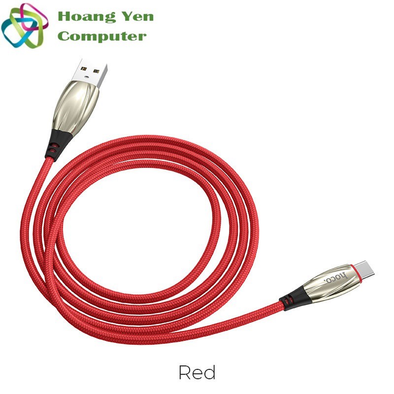Cáp Sạc TYPE C Hoco U71 Cho Android Dây Dù 1.2M - BH 1 Năm Chính Hãng (MÀU SẮC NGẪU NHIÊN) - Hoàng Yến Computer