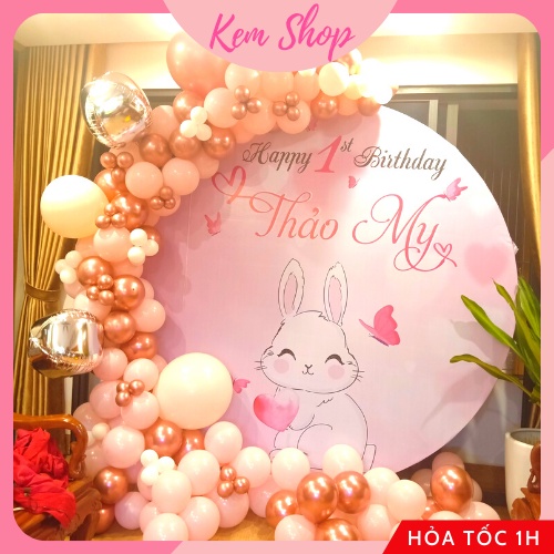 Backdrop phông bạt Hiflex thiết kế miễn phí theo yêu cầu Kem Shop trang trí sinh nhật, cưới hỏi, sự kiện - Kemshop K292