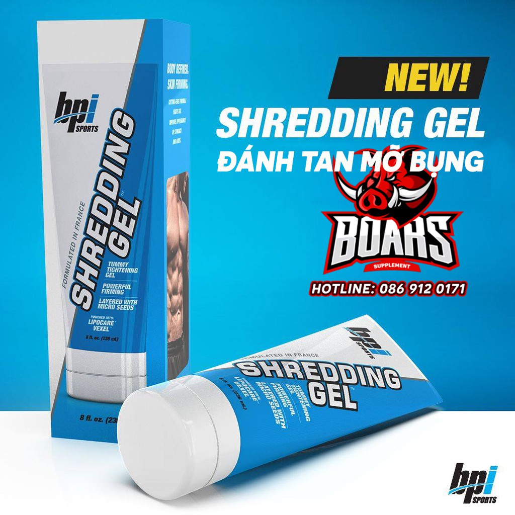 BPI SPORTS SHREDDING GEL - KEM ĐÁNH TAN MỠ BỤNG VÀ SĂN CHẮC CƠ THỂ (236 ml)