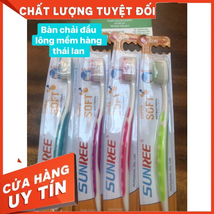 [ COM BO 4 BÀN CHẢI 4 MÀU]Bàn chải đánh răng siêu mềm sure hàng  Thái Lan ĐẦU LÔNG MẢNH MỀM CHẢI SẠCH TỪNG KẼ RĂNG