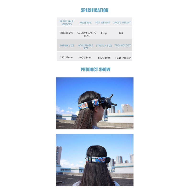 Dây Đeo Pin Nhiều Màu Có Thể Điều Chỉnh Cho Kính Thực Tế Ảo DJI FPV Googles V2