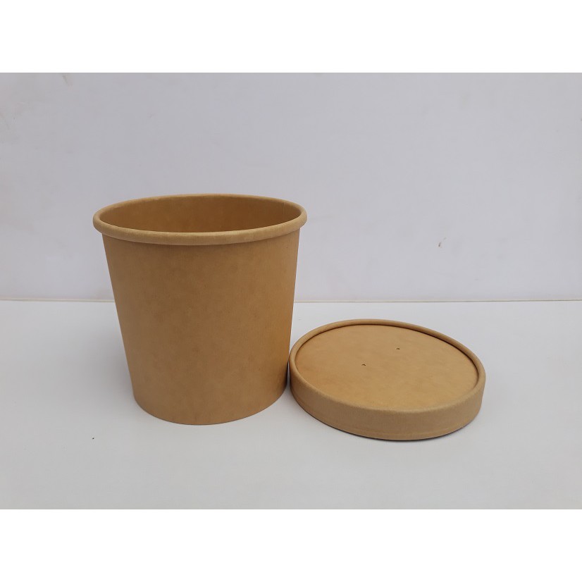 Tô soup giấy kart nâu nắp giấy
