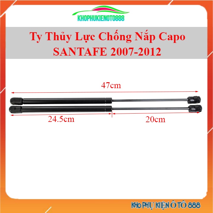 Ty capo Santafe 2007-2008-2009-2010-2011-2012 hỗ trợ mở nắp ca pô tự động dễ dàng